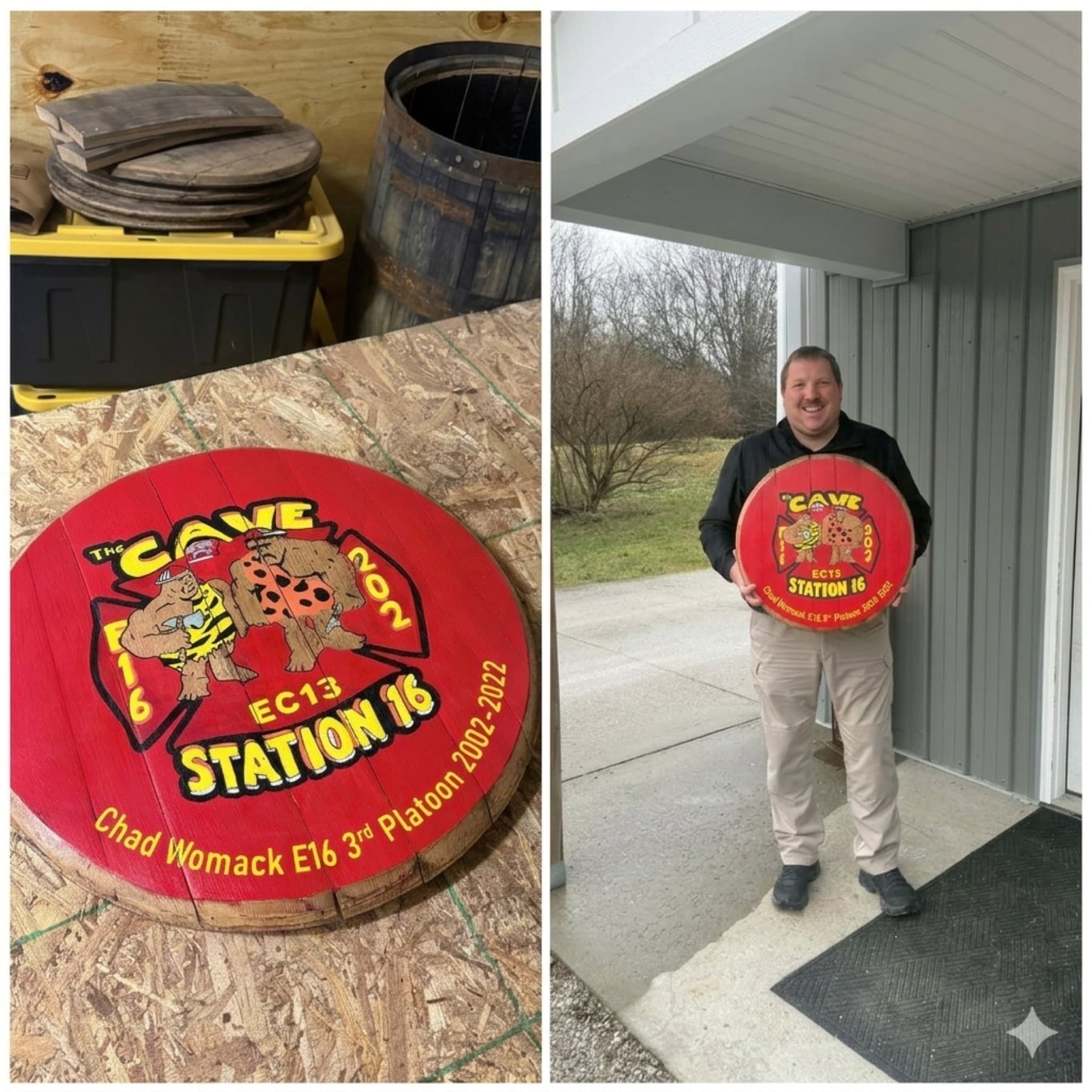 Station 16 custom barrel head delivery